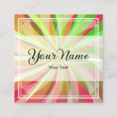 Starburst Color Business Card Quadratische Visitenkarte (Vorderseite)