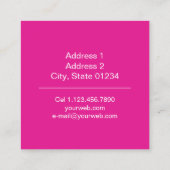 Starburst Color Business Card Quadratische Visitenkarte (Rückseite)