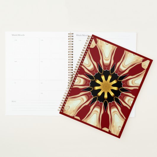 Starburst | Deep Crimson & Gold Luxury Organizer w Planer (Anzeige)