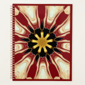 Starburst | Deep Crimson & Gold Luxury Organizer w Planer (Vorderseite)