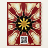 Starburst | Deep Crimson & Gold Luxury Organizer w Planer (Rückseite)