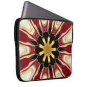 Starburst : Deep Crimson & Gold Luxury Tech Protec Laptopschutzhülle (Vorne Rechts)