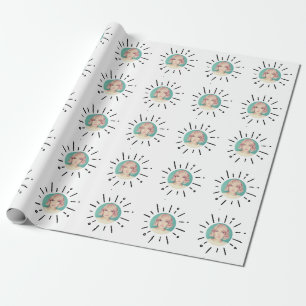 STARBURST Einfache benutzerdefinierte lustige Fo Geschenkpapier