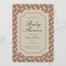 Starburst Geometric Gender Neutral Brown Beige Einladung