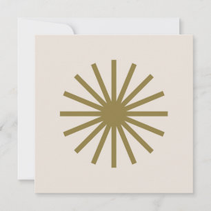 Starburst Gold & Linen Weiß Einladung