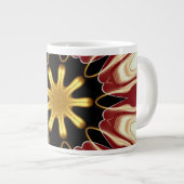 Starburst Jumbo | Tiefes Karminrot & Gold Luxus-Ab Jumbo-Tasse (Vorderseite Rechts)
