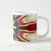 Starburst Jumbo | Tiefes Karminrot & Gold Luxus-Ab Jumbo-Tasse (Rechts)