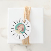 STARBURST | Simple Round Fun Custom Photo Geschenkanhänger (Beispiel)