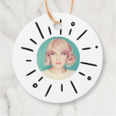 STARBURST | Simple Round Fun Custom Photo Geschenkanhänger (Vorderseite)