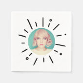 STARBURST | Simple Round Fun Custom Photo Serviette (Vorderseite)