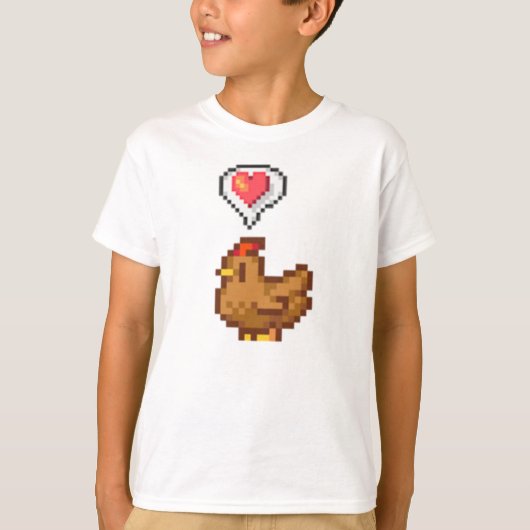 Stardew Valley Happy Brown Chicken T-Shirt (Vorderseite)