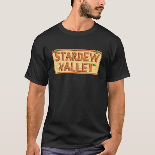 Stardew Valley - Logo aus Holz T-Shirt (Vorderseite)