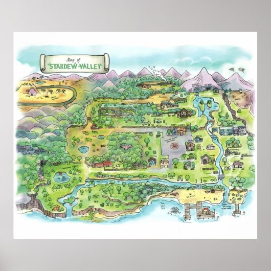 Stardew Valley Map Poster (Vorne)