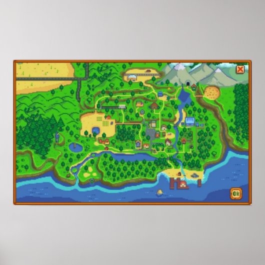Stardew Valley Map Poster (Vorne)