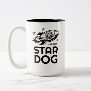 STARDOG Classic B/W gestapelter Logo-Becher Zweifarbige Tasse
