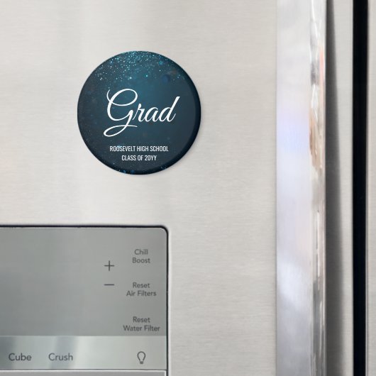 Stardust Blue Graduation Party Memory Magnet (In Situ (Kühlschrank))