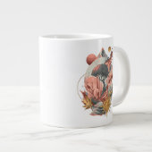 Stardust blühen über kosmische Schritte Jumbo-Tasse (Vorderseite Rechts)