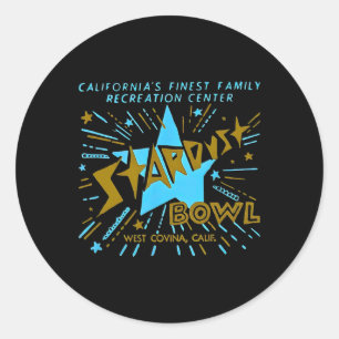 Stardust Bowl Vintag Bowling Retro West Covina Lo Runder Aufkleber