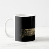 Stardust Brush Stroke, Monogramm und Name Kaffeetasse (Links)