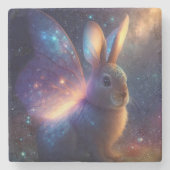 Stardust Bunny Steinuntersetzer (Vorderseite)