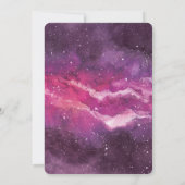 Stardust Cosmic Pink Wedding Einladung (Rückseite)