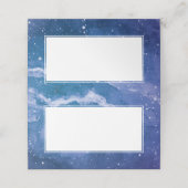 Stardust Cosmic Violet Wedding Platzkarte (Außenseite Aufgefaltet)
