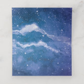 Stardust Cosmic Violet Wedding Platzkarte (Innenseite Aufgefaltet)