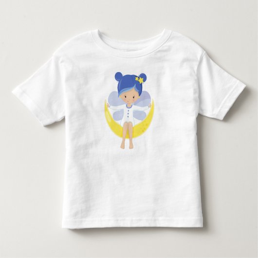 Stardust Fairy, Fairy auf dem Mond, Niedliche Fee Kleinkind T-shirt (Vorderseite)