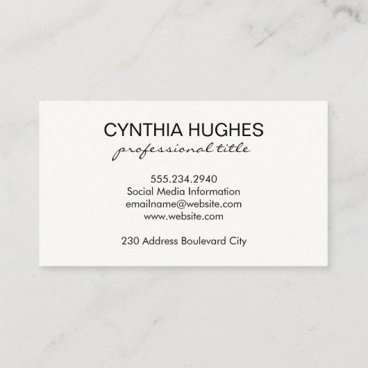 Stardust Glow | Leder Visitenkarte (Rückseite)