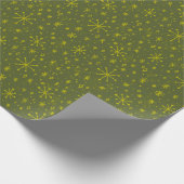 Stardust in Olive Green and Citrine Coordination Geschenkpapier (Ecke)