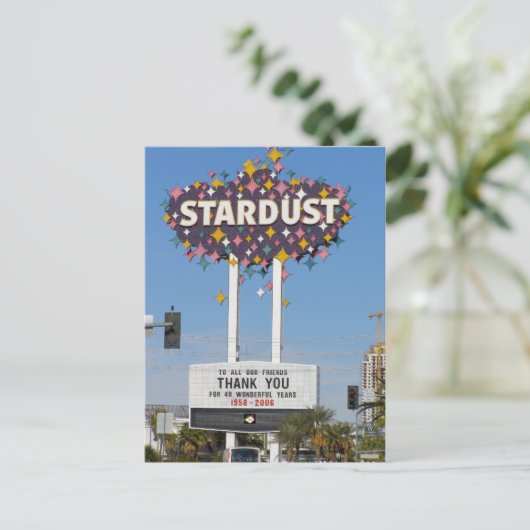 Stardust Las Vegas Marquee Postkarten (Stehend Vorderseite)