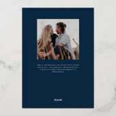 Stardust Monogram Gold Foil Wedding Einladungen (Rückseite)