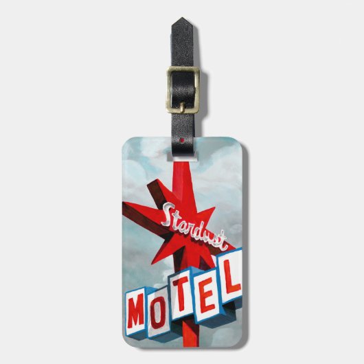 Stardust Motel Sign Gepäckanhänger (Vorderseite vertikal)