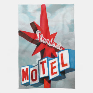 Stardust Motel-Zeichen Küchentuch