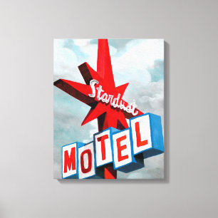 Stardust Motel-Zeichen Leinwanddruck