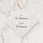 Stardust New Years Cheers Geschenkanhänger (Rückseite)