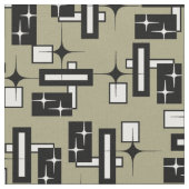 Stardust Retro geometrisches Schwarzweiss Stoff (Nahaufnahme)