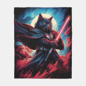 Stardust Samurai | Katzenkrieger Fleecedecke (Vorderseite)