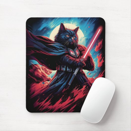 Stardust Samurai | Katzenkrieger Mousepad (Mit Mouse)
