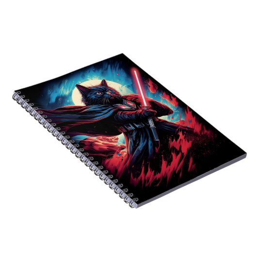 Stardust Samurai | Katzenkrieger Notizblock (Rechte Seite)