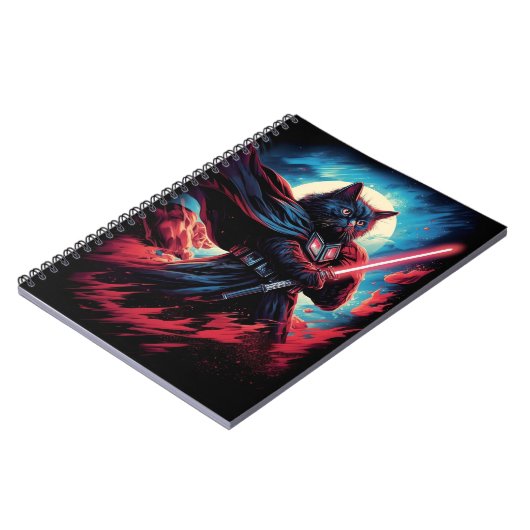 Stardust Samurai | Katzenkrieger Notizblock (Linke Seite)