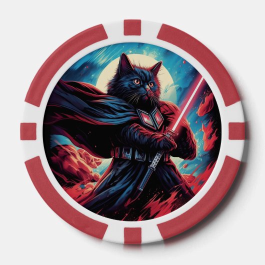 Stardust Samurai | Katzenkrieger Pokerchips (Vorderseite)