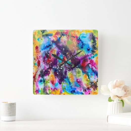 Stardust Wall Clock Quadratische Wanduhr (Zuhause)