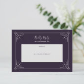 Stardust Wedding RSVP Card (Stehend Vorderseite)