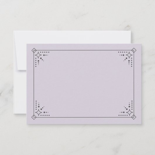 Stardust Wedding RSVP Card (Rückseite)