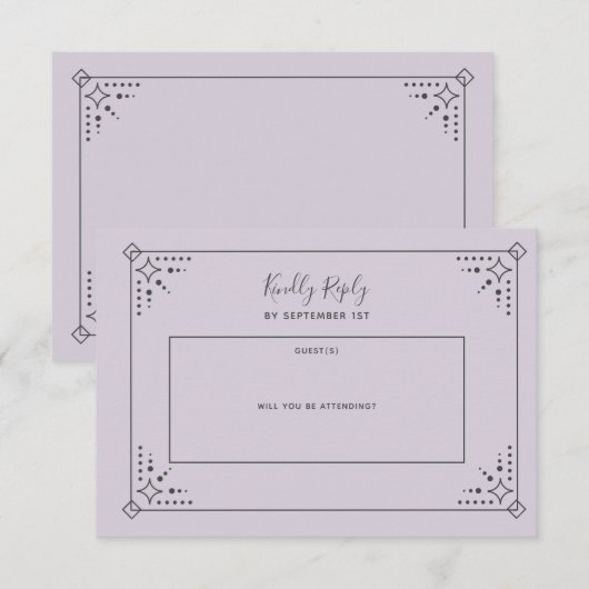 Stardust Wedding RSVP Card (Vorne/Hinten)