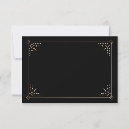 Stardust Wedding RSVP Card (Rückseite)