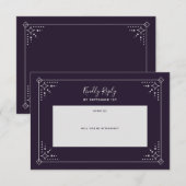 Stardust Wedding RSVP Card Karte (Vorne/Hinten)