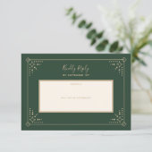 Stardust Wedding RSVP Card Karte (Stehend Vorderseite)