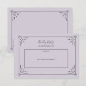 Stardust Wedding RSVP Card Karte (Vorne/Hinten)